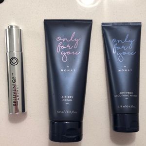 Monat rejuvenique, air dry cream and anti frizz